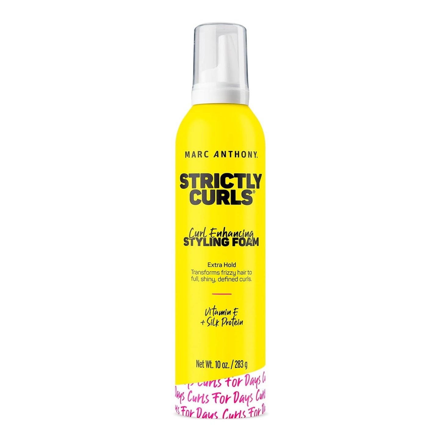 Marc Anthony Curl Enhancing Styling Foam, Extra Hold, Strictly Curls - Vitamin E & Silk Proteins Transforms Frizzy Hair to Full, Shiny, Defined Curls - Sulfate-Free Anti-Frizz Styling Mousse Product