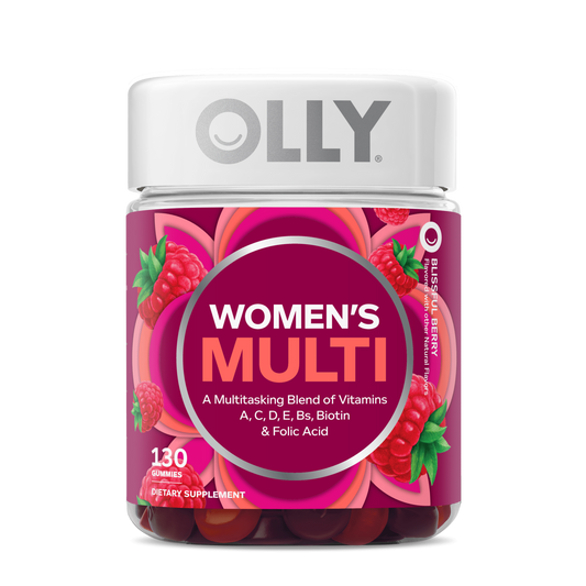 OLLY Women’s Multivitamin Gummies with Vitamin D, B Complex, A, C & E – 90 Ct
