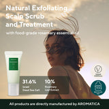 Aromatica Rosemary Root Enhancer and Scalp Scrub Set - Rosemary Water Spray and Scalp Exfoliator for Dry Scalp Treatment, Refresh Your Hair with Rosemary Oil Scalp Care for Mothers Gift Set