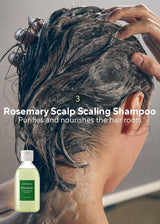 Aromatica Rosemary Scalp Scaling Trial Kit - Hair Travel Kit | Mini Size Shampoo and Dry Scalp Treatment Set with Mini Wooden Brush, Hair Care for Women, Mothers Day Gifts