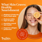 Truskin Vitamin C Serum for Face – anti Aging Formula with Vitamin C, Hyaluronic Acid, Vitamin E – Brightening Serum – Improve Appearance of Dark Spots, Tone, Fine Lines & Wrinkles, 1 Fl Oz