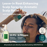 Aromatica Rosemary Root Enhancer and Scalp Scrub Set - Rosemary Water Spray and Scalp Exfoliator for Dry Scalp Treatment, Refresh Your Hair with Rosemary Oil Scalp Care for Mothers Gift Set