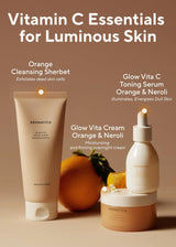 Aromatica Glow Vita C Toning Serum Orange & Neroli 30Ml/1.01 Fl. Oz - Orange Vitamin C Serum for Face with Hyaluronic Acid for Sensitive Skin