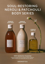 Aromatica Embrace Body Lotion Neroli & Patchouli 10.14Oz / 300Ml, Vegan | Naturally-Derived Aromatic Fragrance | Soothing & Moisturizing Body Lotion Aromatica