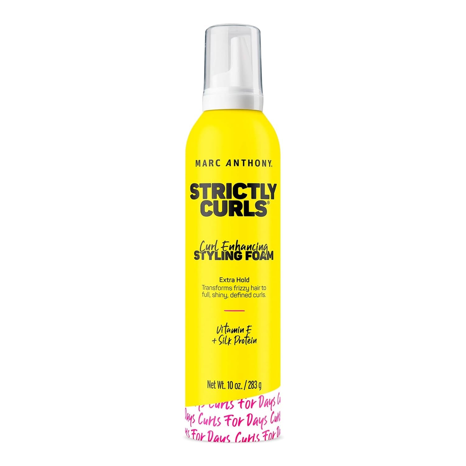 Marc Anthony Curl Enhancing Styling Foam, Extra Hold, Strictly Curls - Vitamin E & Silk Proteins Transforms Frizzy Hair to Full, Shiny, Defined Curls - Sulfate-Free Anti-Frizz Styling Mousse Product