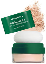 Aromatica Rosemary Dry Shampoo Powder 10G/0.3Oz - Travel Size Dry Shampoo with Panthenol and Biotin for Hair | Non Aerosol & Talc Free Aromatica